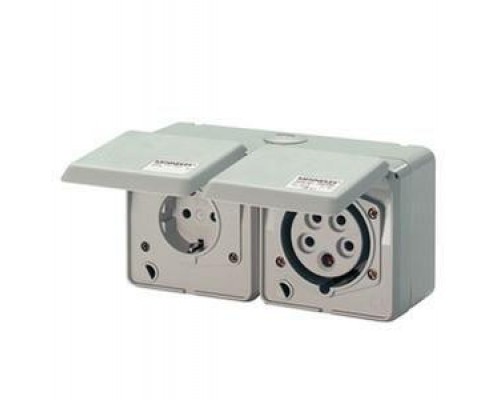 Блок наружной уст. 16А 5P 6ч IP44 400В; 2P+E SCHUKO 220В Cepex Mennekes 4202
