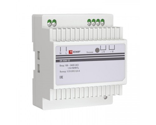 Блок питания 12В DR-45W-12 PROxima EKF dr-45w-12