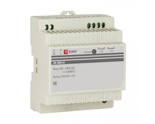 Блок питания 24В DR-30W-24 EKF dr-30w-24