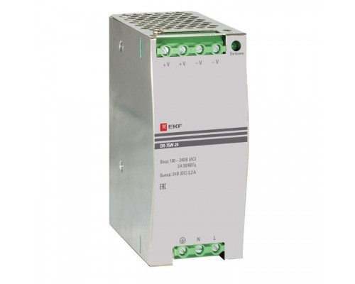 Блок питания 24В DR-75W-24 EKF dr-75w-24