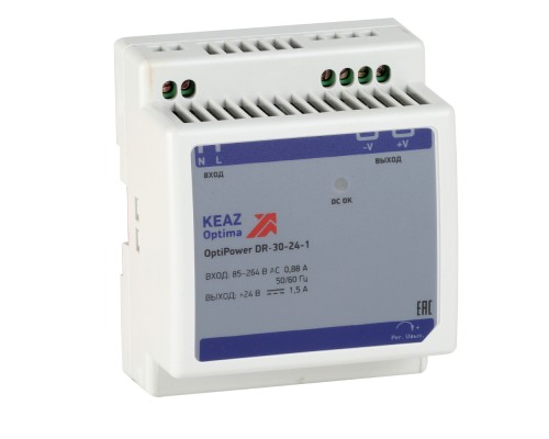 Блок питания OptiPower DR-30-24-1 КЭАЗ 284544