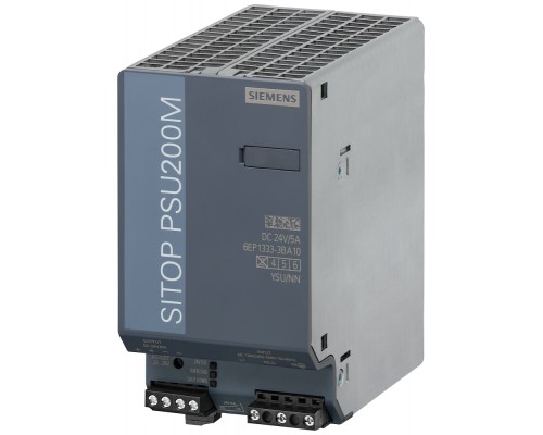 Блок питания SITOP PSU200M 5A регулируемый ВХОД: AC 120/230-500 В ВЫХОД: DC 24 В/5 A Siemens 6EP13333BA10