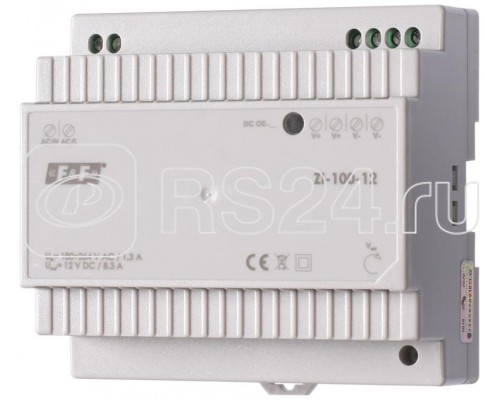 Блок питания ZI-100-12 (импульсный 100Вт/8.3A Uвых. 12В DC монтаж на DIN-рейке 180-260В AC IP20) F&F EA11.001.036