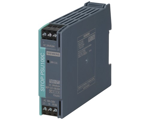 Блок питания стабилизированный SITOP PSU100C 24В/0.6А Siemens 6EP13315BA00