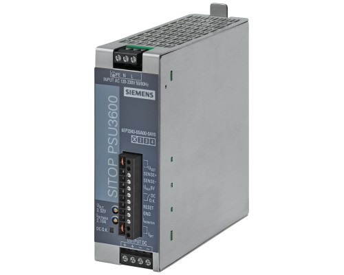 Блок питания стабилизированный SITOP PSU3600 flexi вход: ~100-230В выход: 3-52В/10А 120Вт Siemens 6EP33430SA000AY0