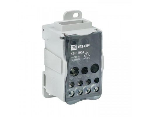 Блок распределительный КРОСС крепеж на панель и DIN КБР-500А EKF plc-kbr500