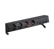 Блок розеточный настольный 2х2P+E 2х2P+E UPS адаптер для 4хRJ45 моноблок черн. Simon 400 42602240-138