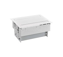 Блок розеточный врезной с крышкой двухсторон. и мет. вводом 8schuko бел. Simon 400 47404000-130