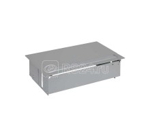 Блок розеточный врезной с крышкой и мет. вводом 2х2P+E 2хUSB зарядное уст. 1 пустой мод. алюм. Simon 400 45422000-133