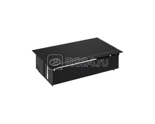 Блок розеточный врезной с крышкой и мет. вводом 3х2P+E 2хUSB зарядное уст. 1 пустой мод. черн. Simon 400 45523000-138