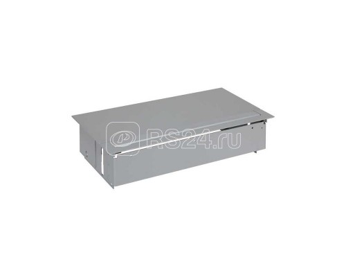 Блок розеточный врезной с крышкой и мет. вводом 3х2P+E 2хUSB зарядное уст. 2 пустых мод. алюм. Simon 400 45623000-133