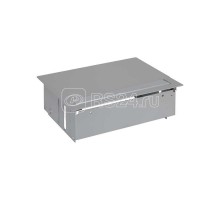 Блок розеточный врезной с крышкой и мет. вводом 4х2P+E алюм. Simon 400 45404000-133