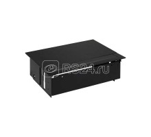 Блок розеточный врезной с крышкой и мет. вводом 4х2P+E черн. Simon 400 45404000-138