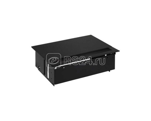 Блок розеточный врезной с крышкой ввод щетка 2х2P+E 2хUSB зарядное уст. 1 пустой мод. черн. Simon 400 44422000-138