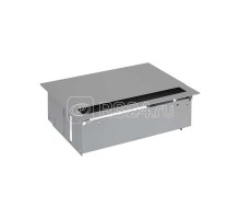 Блок розеточный врезной с крышкой ввод щетка 4х2P+E алюм. Simon 400 44404000-133