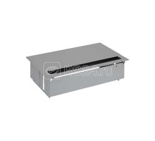 Блок розеточный врезной с крышкой ввод щетка 5х2P+E алюм. Simon 400 44505000-133