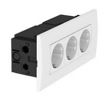 Блок укомплектованный розеточный AR45 3хModul45 84х185х59мм SDE-RW D0GN3 зел. OBO 6119415