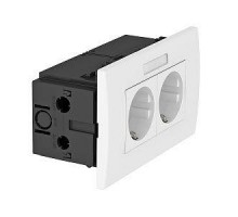 Блок укомплектованный розеточный AR45 марк. 2хModul45 84х140х59мм SDE-RW D0RW2B бел. OBO 6119427