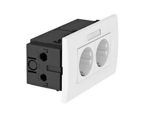 Блок укомплектованный розеточный AR45 марк. 2хModul45 84х140х59мм SDE-RW D0RW2B бел. OBO 6119427
