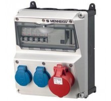 Бокс AMAXX IP44 1СЕЕ+2SCHUKO+3авт. выкл. Mennekes 920009R