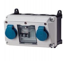 Бокс AMAXX IP44 2SCHUKO 16А +2авт. выкл. 1п 16А С Mennekes 910003