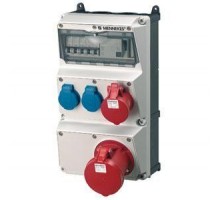 Бокс AMAXX IP44 2СЕЕ+2SCHUKO+3авт. выкл. +1УЗО Mennekes 930016