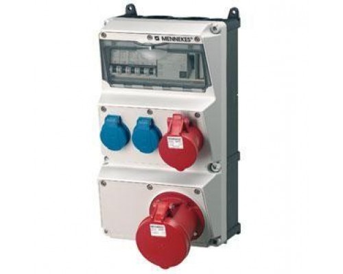 Бокс AMAXX IP44 2СЕЕ+2SCHUKO+3авт. выкл. +1УЗО Mennekes 930016
