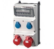 Бокс AMAXX IP44 2СЕЕ+2SCHUKO+4авт. выкл. Mennekes 930010