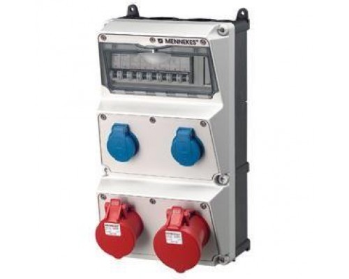 Бокс AMAXX IP44 2СЕЕ+2SCHUKO+4авт. выкл. Mennekes 930010