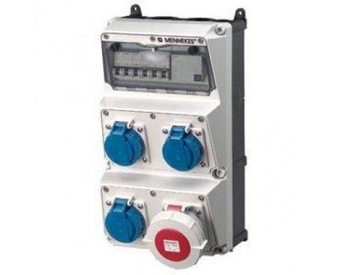 Бокс AMAXX IP67 1СЕЕ+3SCHUKO+4авт. выкл. +1узо Mennekes 930023