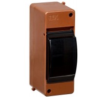 Бокс КМПн 2/2 для 2-х авт.выкл. прозр. крышка дуб ИЭК MKP42-N-02-30-20-D