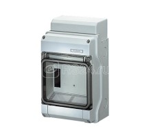 Бокс на 6 модулей метр. отв. с клеммой PE+N с прозр. дверью PS IP65 KV 7106 сер. HENSEL 6100414