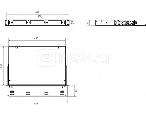 Бокс оптический FO-19V-1U-3хSLT-W130H30-24UN-BK универс. выдвижной 19дюйм от 8 до 24 портов (SC duplex LC ST FC) (со спайс. пласт. без пигтейлов. и прох. адапт.) черн. Hyperline 401216