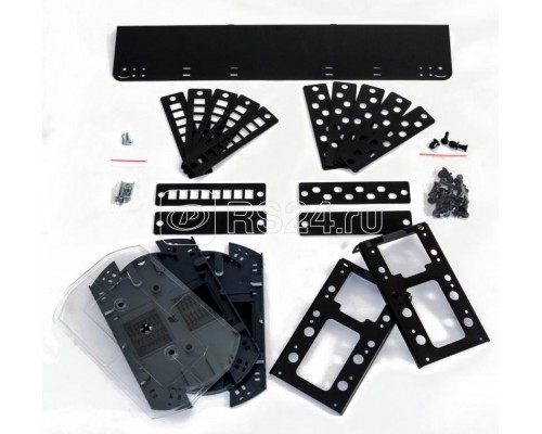 Бокс оптический FO-19V-2U-6xSLT-W130H30-48UN-BK универс. 19дюйм выдвижн. с полкой от 8 до 48 портов (SC duplex LC ST FC) со сплайс пласт. без пигтейлов и прох. адапт. 2U черн. Hyperline 401219