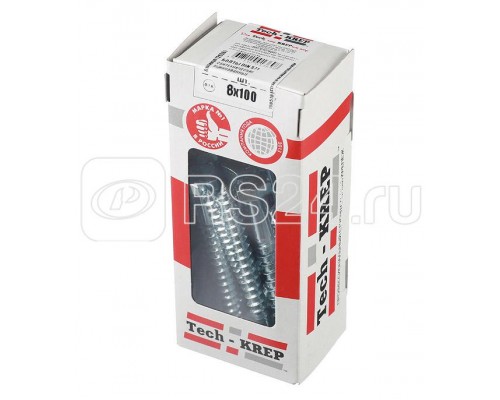 Болт DIN 571 8х100 сантехнический оцинк. (уп.20шт) коробка Tech-Krep 126559
