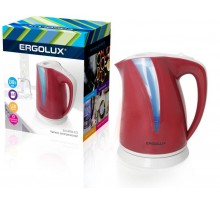 Чайник ELX-KP03-C73 пласт. 2.0л 160-250В 1500-2300Вт вишнево-свет.сер Ergolux 13116