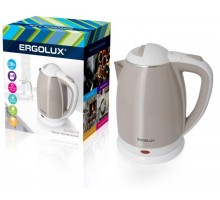Чайник ELX-KS02-C18 нерж.сталь/пластик 1.8л 160-250В 1500-2300Вт бежево-бел. Ergolux 13121