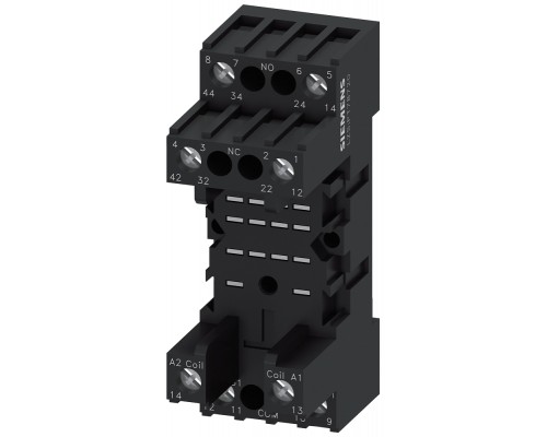 Цоколь для реле с 2 перекидными контакт. SIEMENS LZS:PT78720