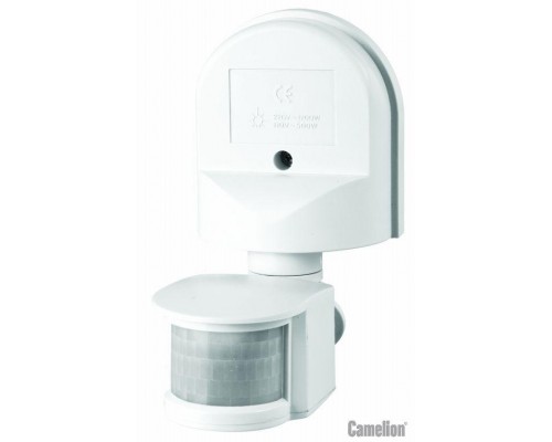 Датчик движения LX-16С Wh электронный сенсорный настен. 180град. бел. Camelion 6450