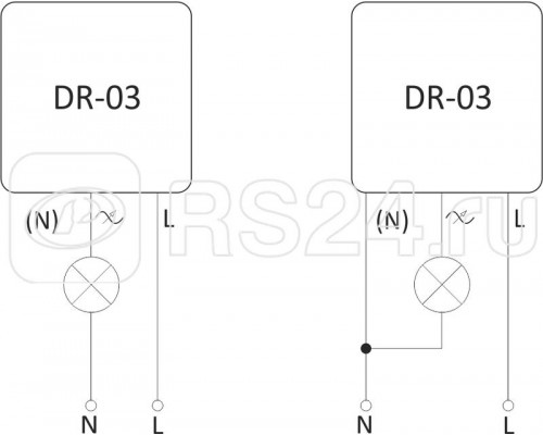 Датчик движения инфракрасный DR-03 (макс. дальность 9м 45град.х160град. для монтажа в подрозетник 230В АС 5А 1NO IP20) F&F EA01.007.009