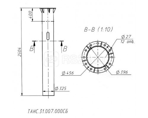Деталь фундамента закладная ТАНС.31.007.000 (ЗФ-24/12/Д396-2.5-б) OPORA ENGINEERING OE-00029