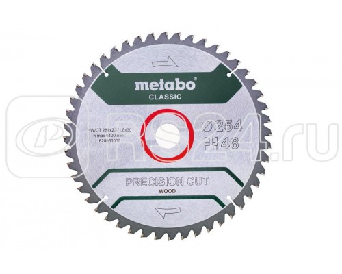 Диск пильный254х30 НМ 48WZ 5 отр. для торцовок Metabo 628061000