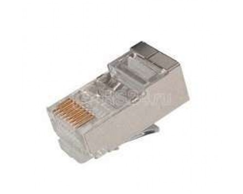 Джек комп. RJ45 8P-8C кат.5е (с экраном) (уп.100шт) REXANT 05-1023
