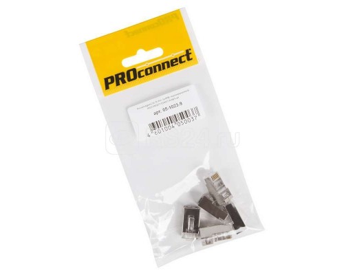 Джек штекер 8Р8С CAT 5e с экраном (уп.5шт) PROCONNECT 05-1023-9