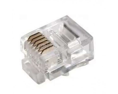 Джек тел. 6P-6C (уп.100шт) Rexant 05-1013