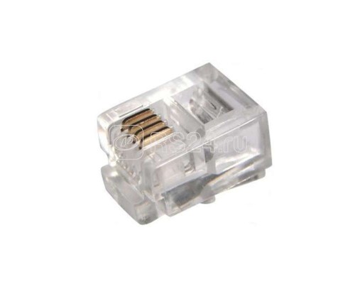 Джек телеф. 6P-4C (уп.100шт) Rexant 05-1012