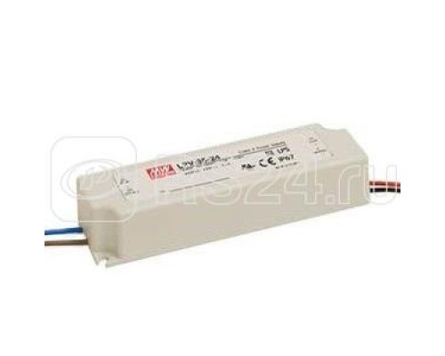 Драйвер 35Вт 24В для светодиодной ленты Meanwell IP67 148х40х30мм VARTON LPV-35-24