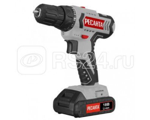 Дрель-шуруповерт аккумуляторная ДА-18-2ЛК Ресанта 75/14/5