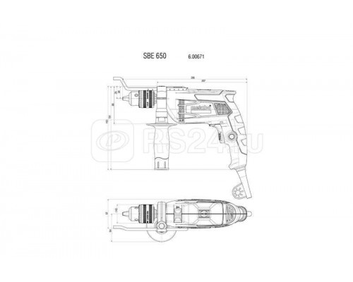 Дрель ударная SBE 650 650Вт БЗП картон Metabo 600671850