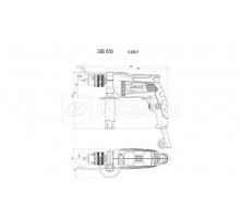 Дрель ударная SBE 650 650Вт ЗВП картон Metabo 600671000